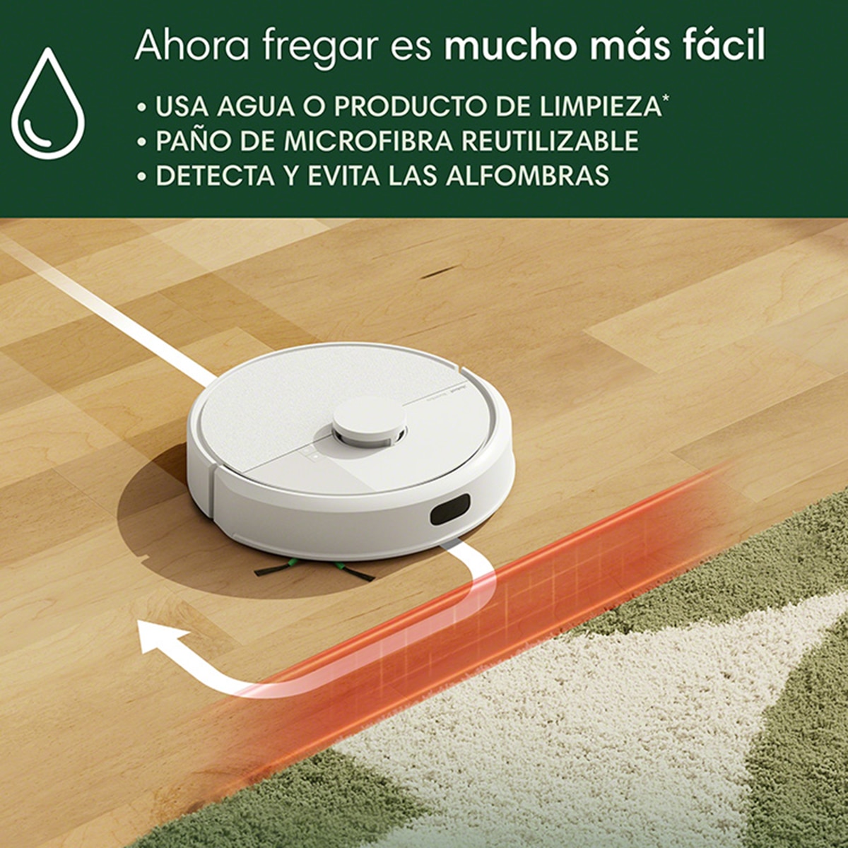 Robot aspirador y friegasuelos Roomba® 105 Combo con mapeado inteligente  LiDAR  y fregado SmartScrub Blanco-9