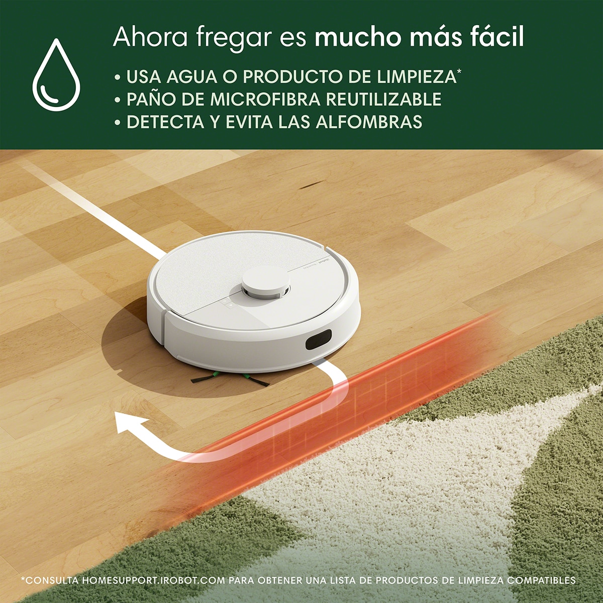 Robot aspirador y friegasuelos Roomba® 105 Combo + Base AutoEmpty? con 75 días de autovaciado y mapeado inteligente ClearView? LiDAR Blanco-9