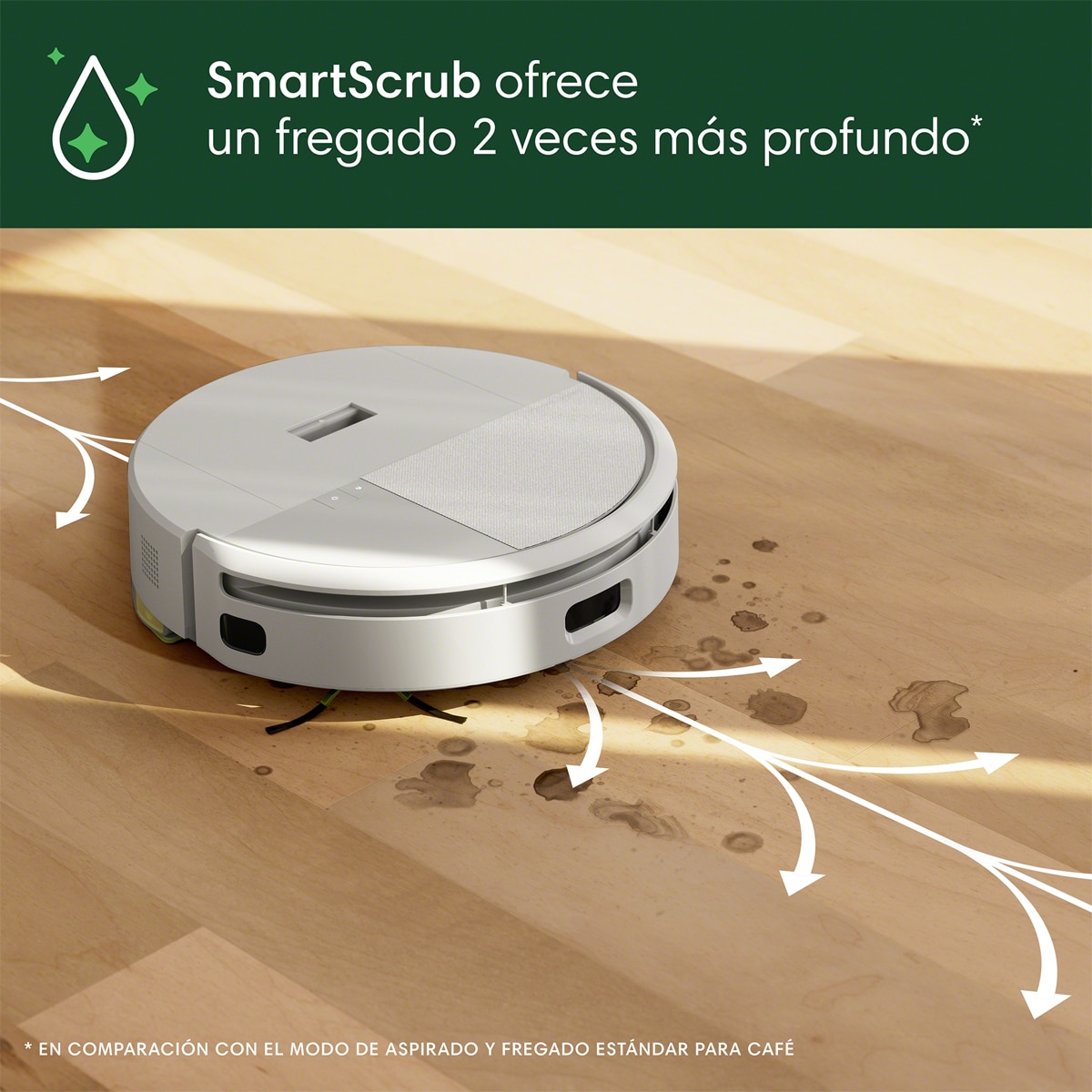 Robot aspirador y friegasuelos Roomba® 205 DustCompactor? Combo con tecnología de compactación integrada de residuos para 60 días Blanco-9