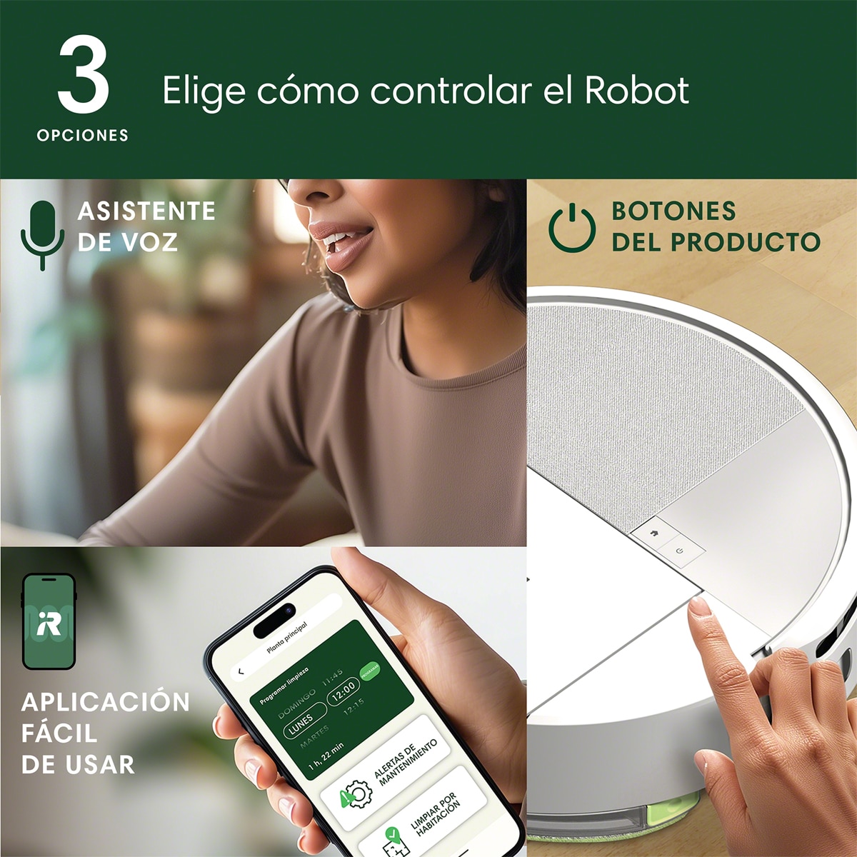Robot aspirador y friegasuelos Roomba® 205 DustCompactor? Combo con tecnología de compactación integrada de residuos para 60 días Blanco-10