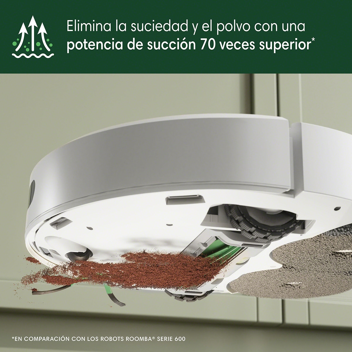 Robot aspirador y friegasuelos Roomba® Plus 405 Combo con Base AutoWash? y mopas giratorias DualClean? elevables con  SmartScrub Blanco-6