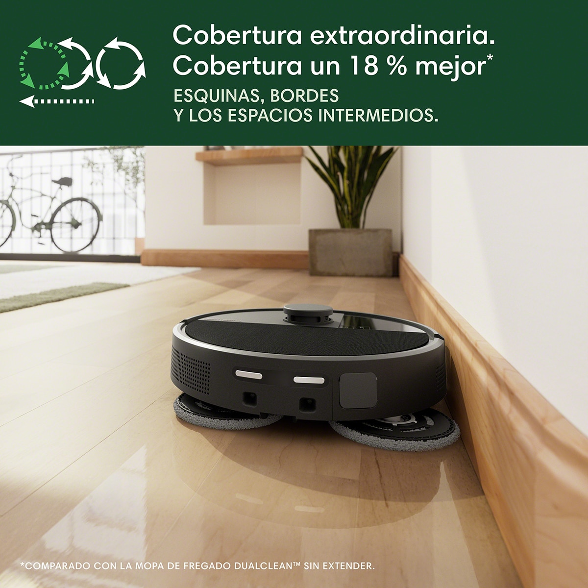 Robot aspirador y friegasuelos Roomba® Plus 505 Combo con Base AutoWash? y ClearView? Pro LiDAR Negro-5