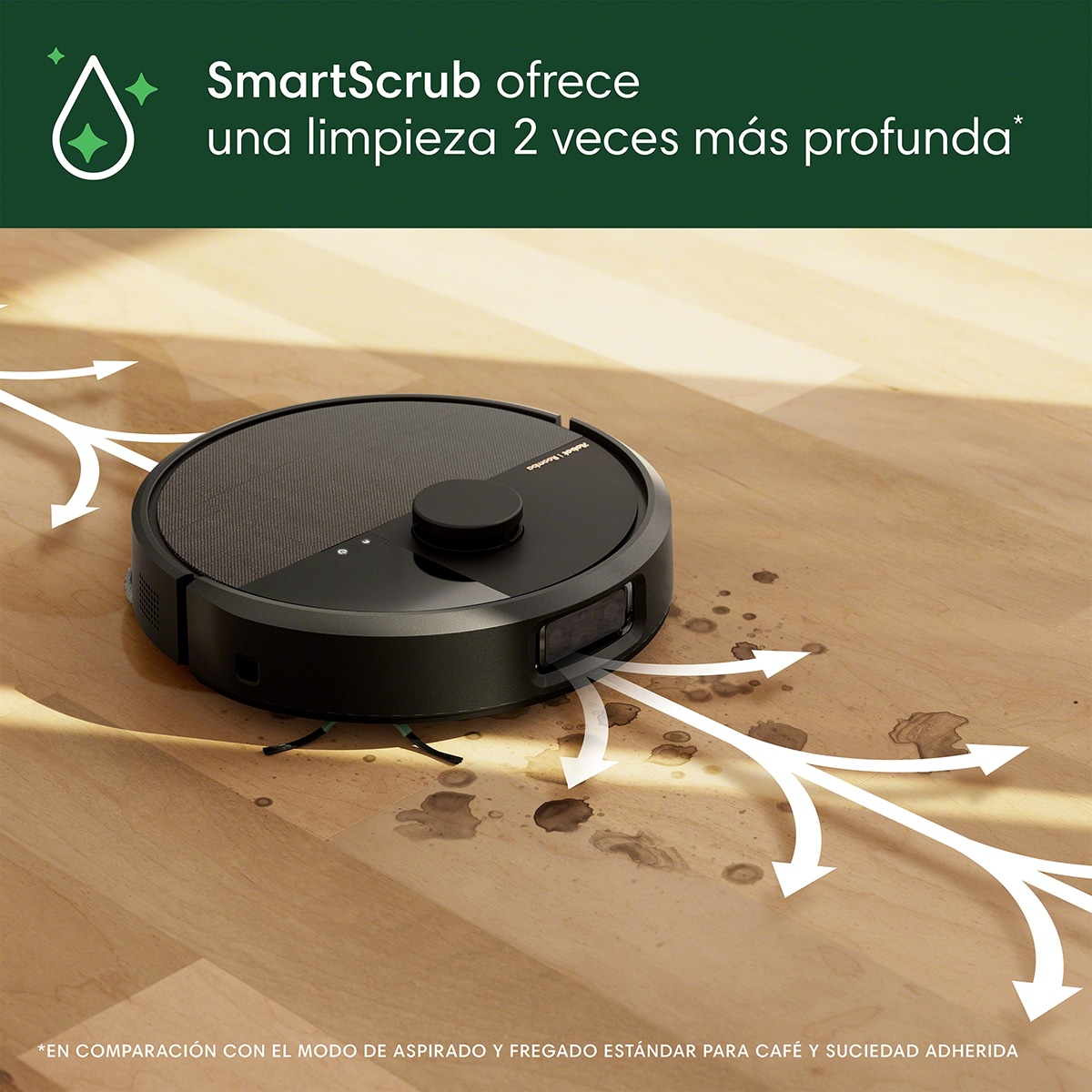 Robot aspirador y friegasuelos Roomba® Plus 505 Combo con Base AutoWash™ y ClearView™ Pro LiDAR Negro-6