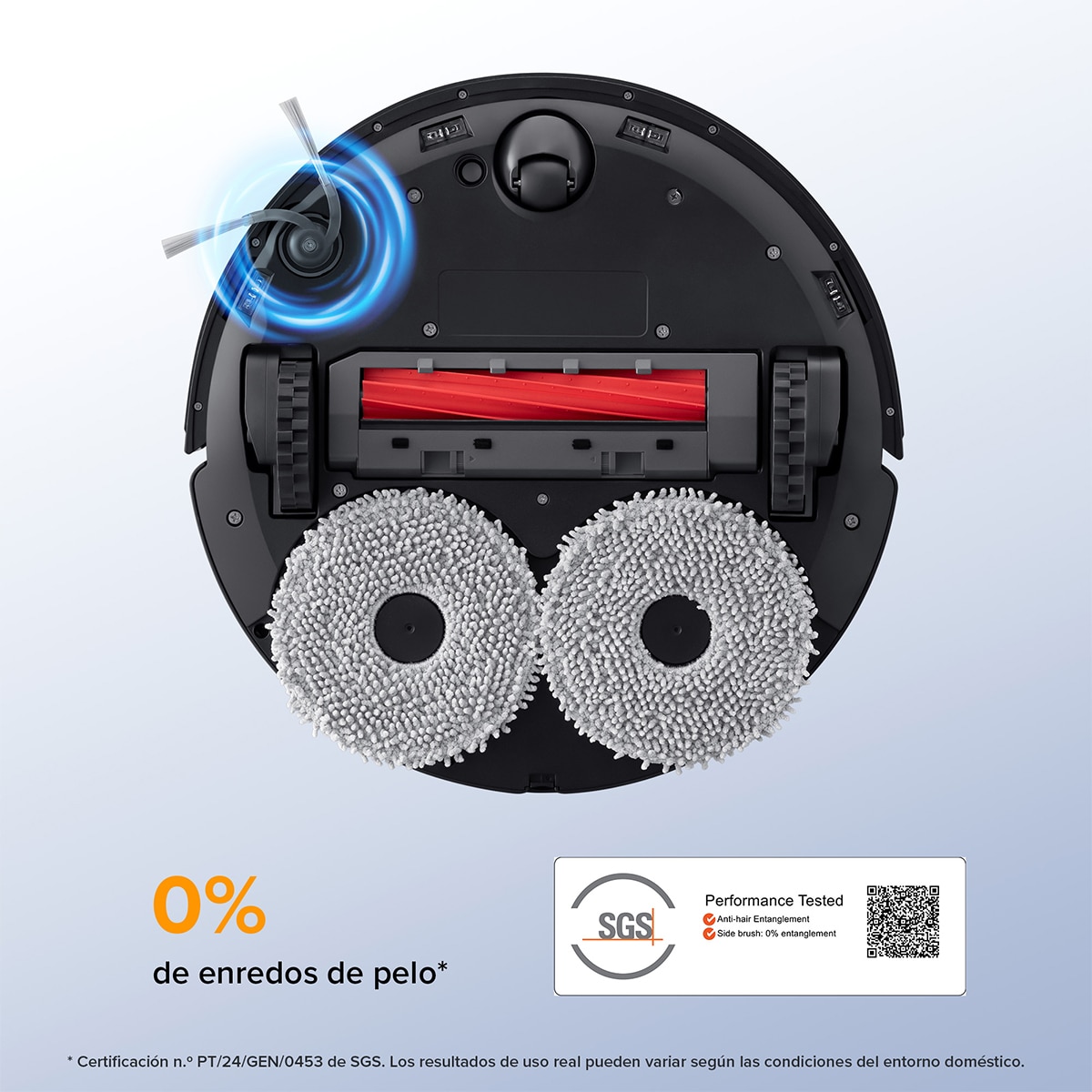 Robot aspirador y friegasuelos Roborock QR 598 base multifuncional 8000Pa - Negro Negro-4