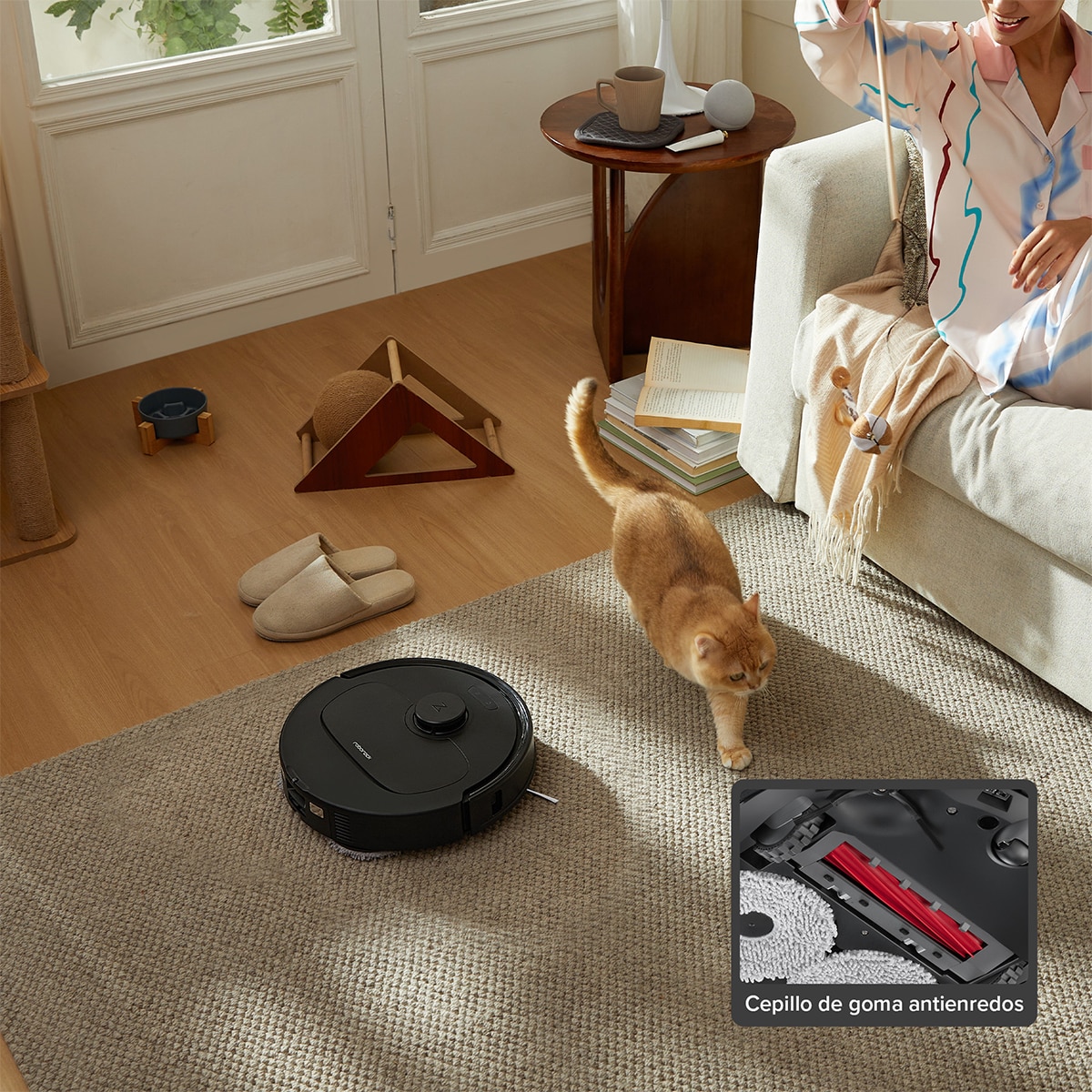 Robot aspirador y friegasuelos Roborock QR 598 base multifuncional 8000Pa - Negro Negro-5