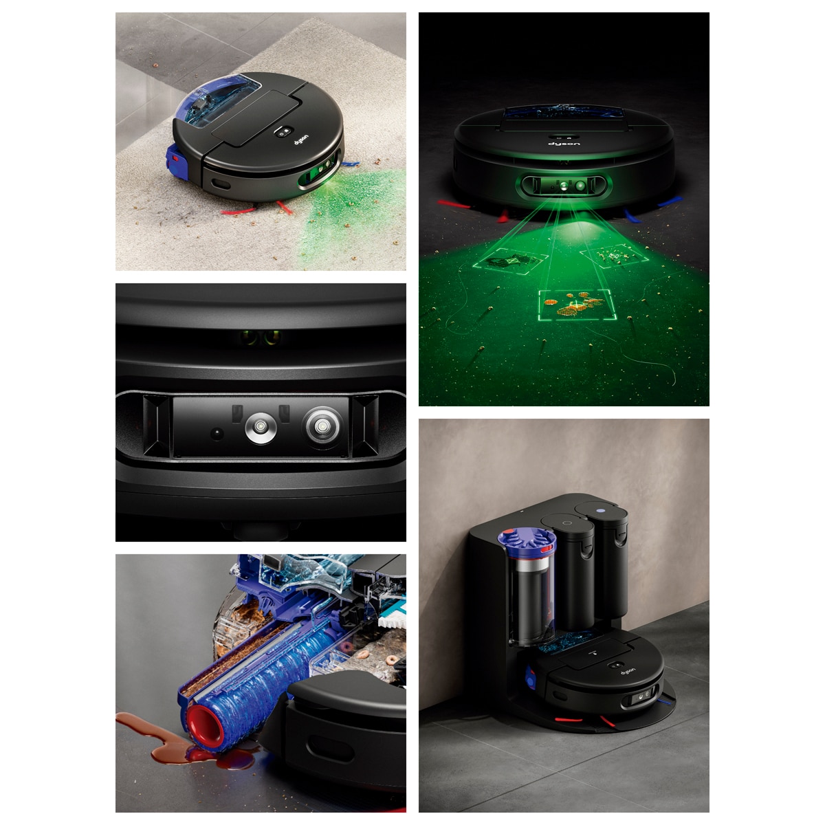 Robot aspirador y fregona Dyson Spot+ Scrub Ai, Aspira. Friega las manchas hasta que desaparecen Negro-5