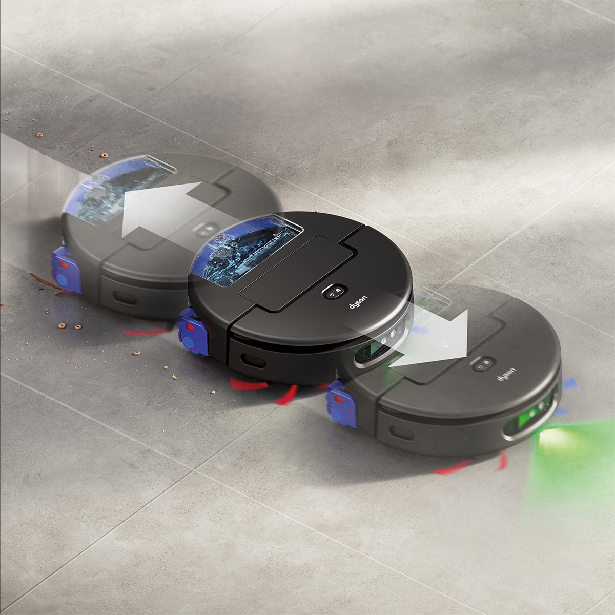 Robot aspirador y fregona Dyson Spot+ Scrub Ai, Aspira. Friega las manchas hasta que desaparecen Negro-6