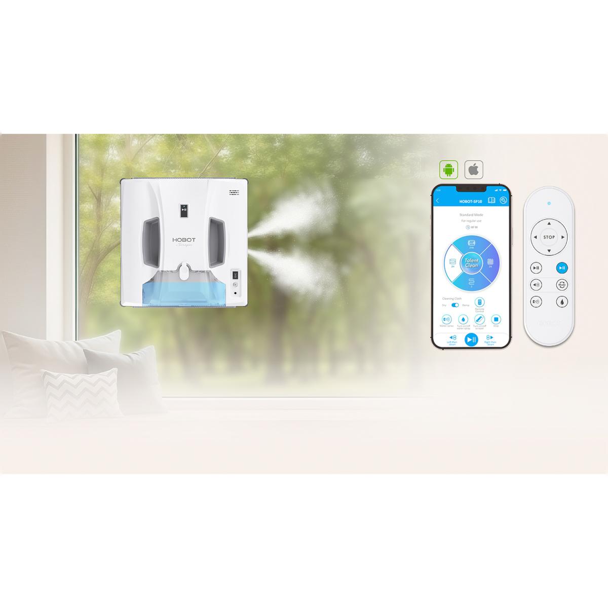 Robot Limpiacristales Smartbot Hobot SP10 Blanco-13