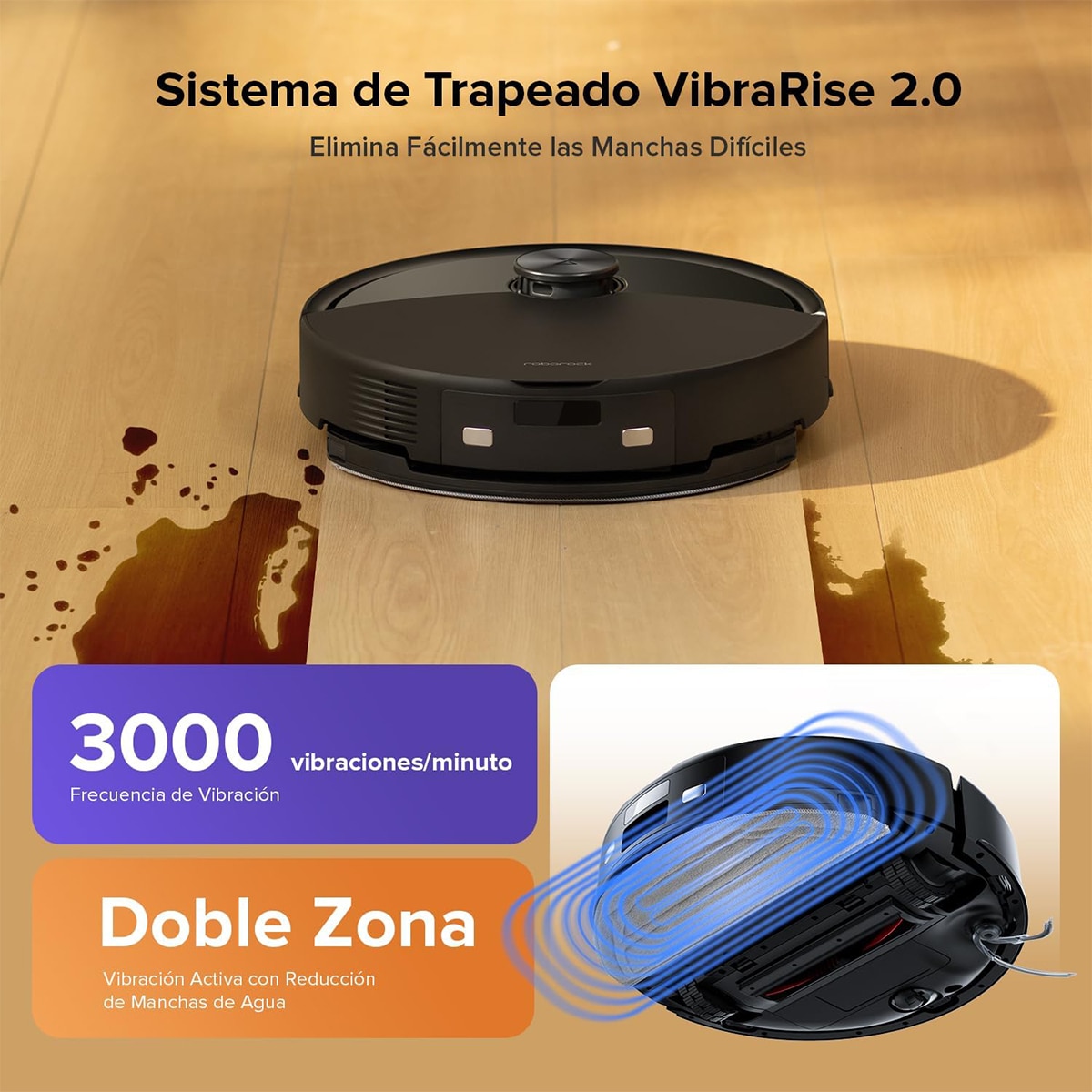 Imagen 4 de Robot aspirador y friegasuelos Roborock Q10 VF con funcion de mapeo automático - Negro Negro