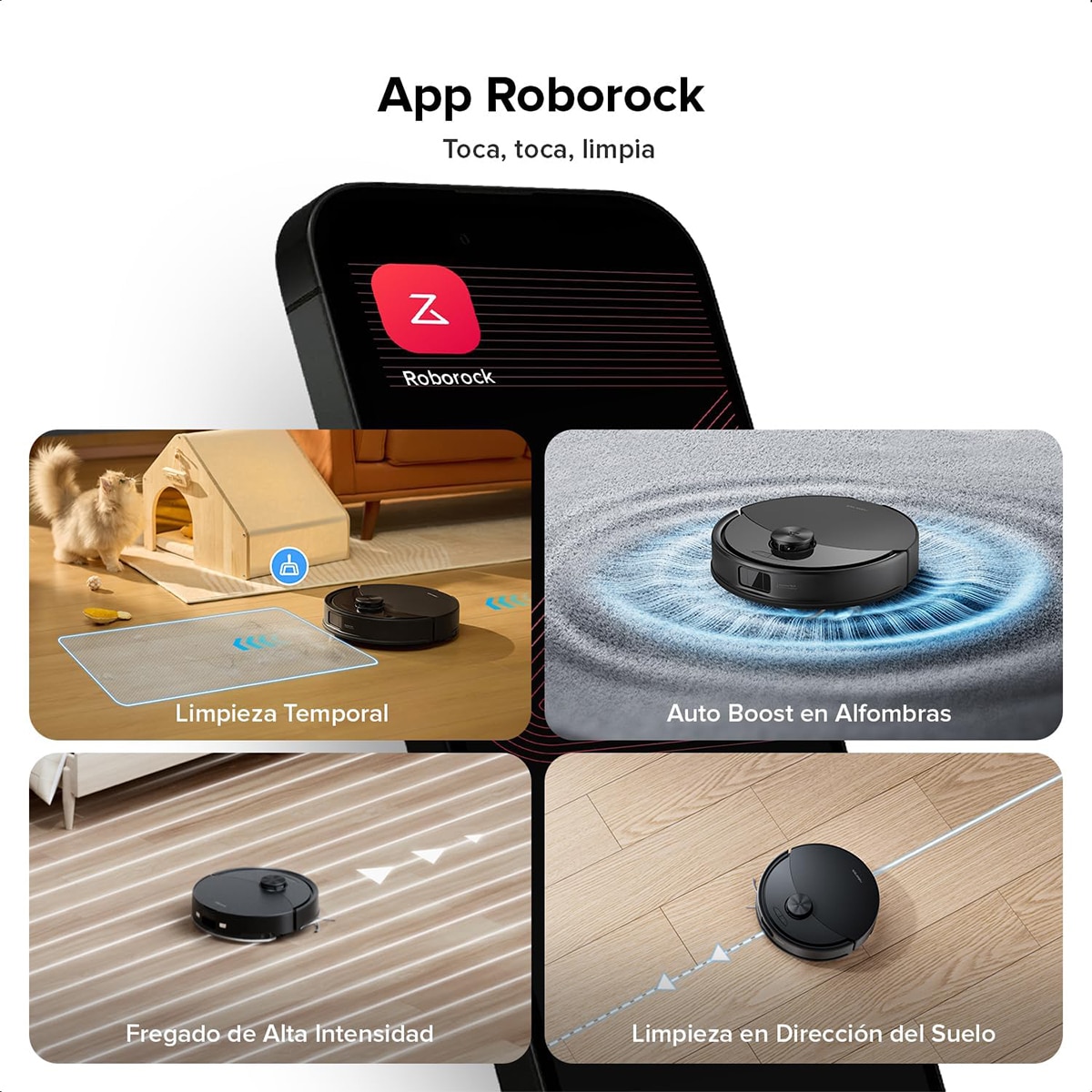Imagen 9 de Robot aspirador y friegasuelos Roborock Q10 VF con funcion de mapeo automático - Negro Negro