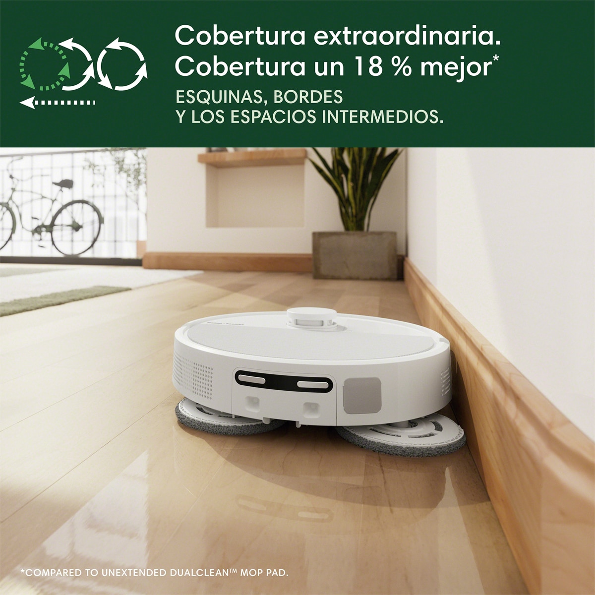 Robot aspirador y friegasuelos Roomba® Plus 505 Combo con Base AutoWash™, ClearView™ Pro LiDAR Blanco-5