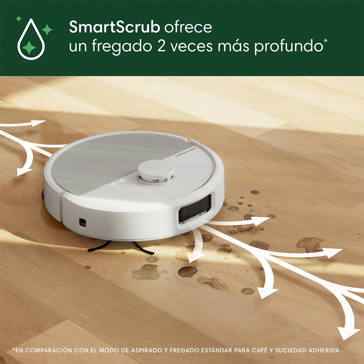 Robot aspirador y friegasuelos Roomba® Plus 505 Combo con Base AutoWash™, ClearView™ Pro LiDAR Blanco-6