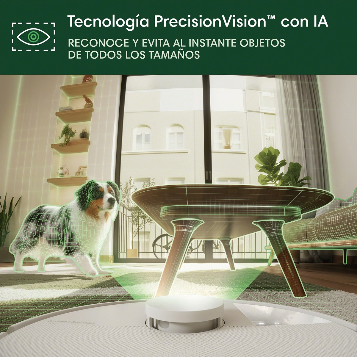Robot aspirador y friegasuelos Roomba® Plus 505 Combo con Base AutoWash™, ClearView™ Pro LiDAR Blanco-8