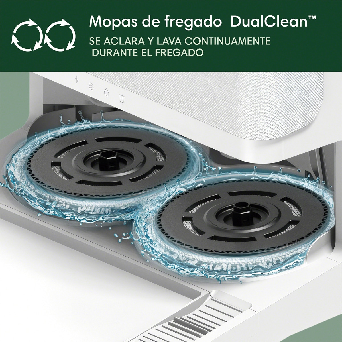 Robot aspirador y friegasuelos Roomba® Plus 505 Combo con Base AutoWash™, ClearView™ Pro LiDAR Blanco-11