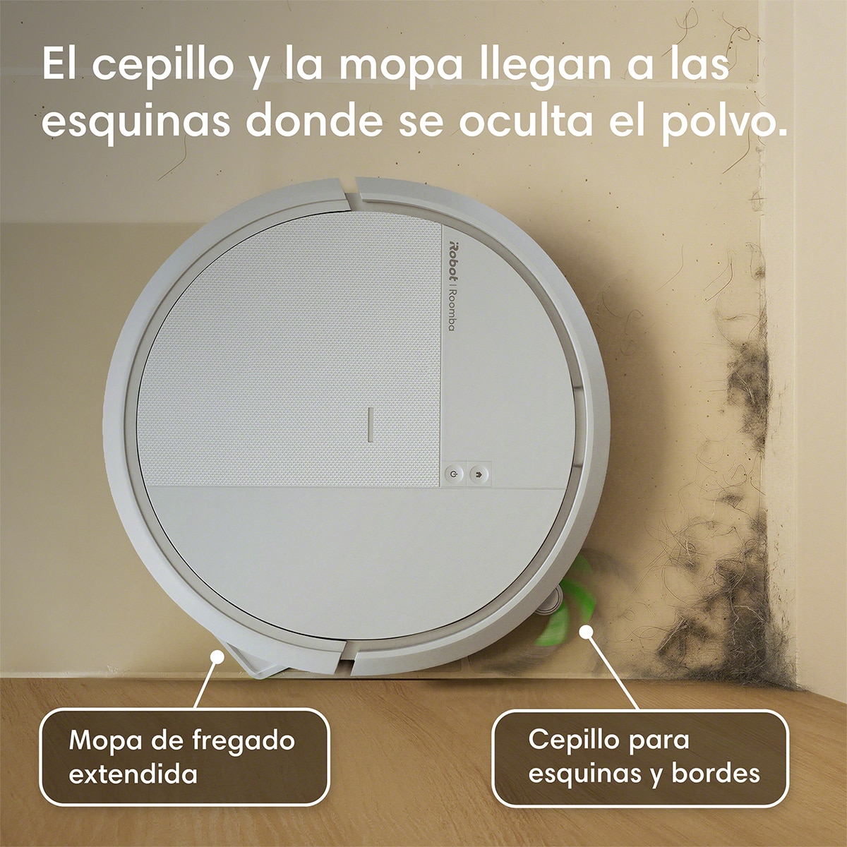 Robot aspirador y friegasuelos Roomba® 115 Combo con 15000 pascales, ClearView LiDAR y fregado SmartScrub Blanco-5