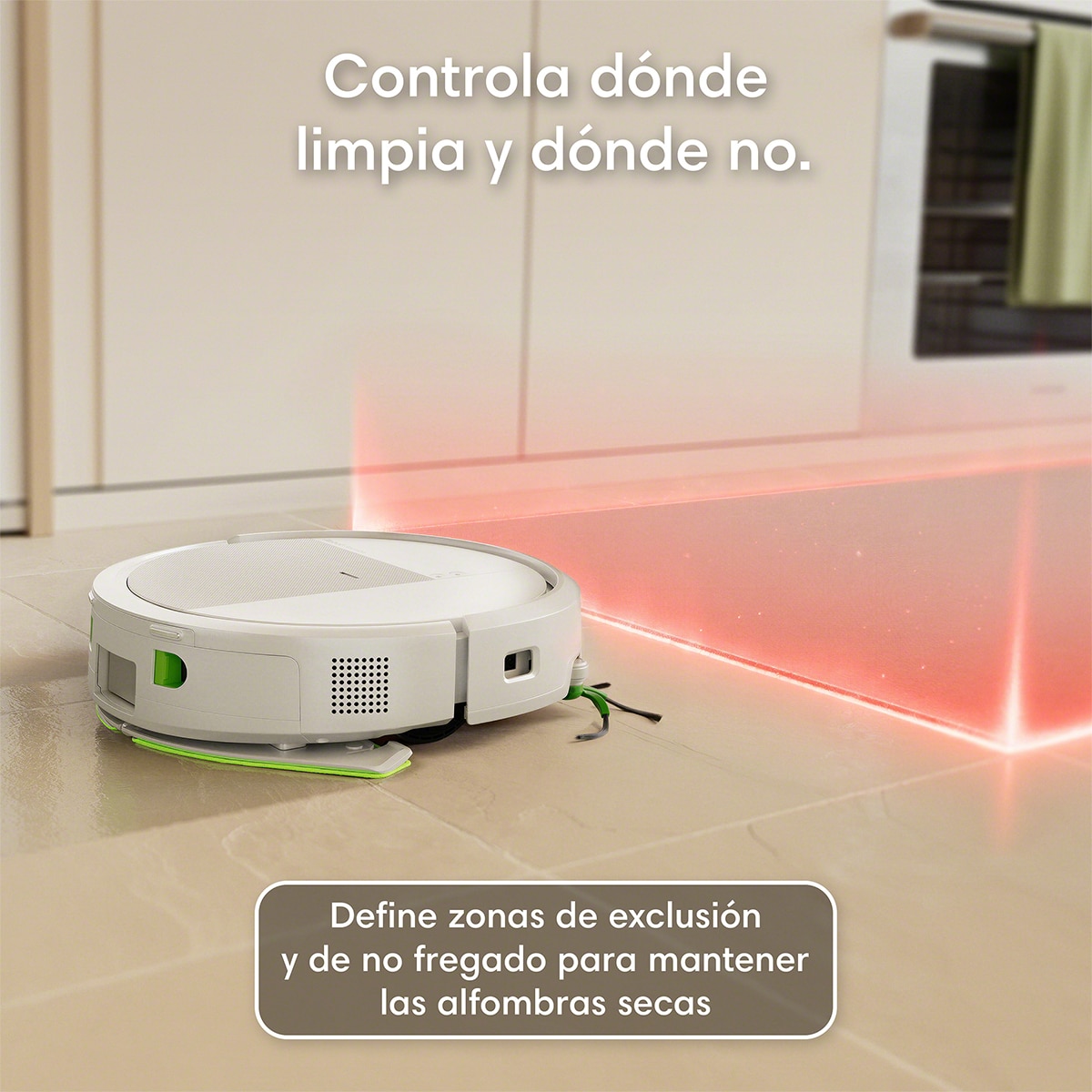 Robot aspirador y friegasuelos Roomba® 115 Combo con 15000 pascales, ClearView LiDAR y fregado SmartScrub Blanco-8