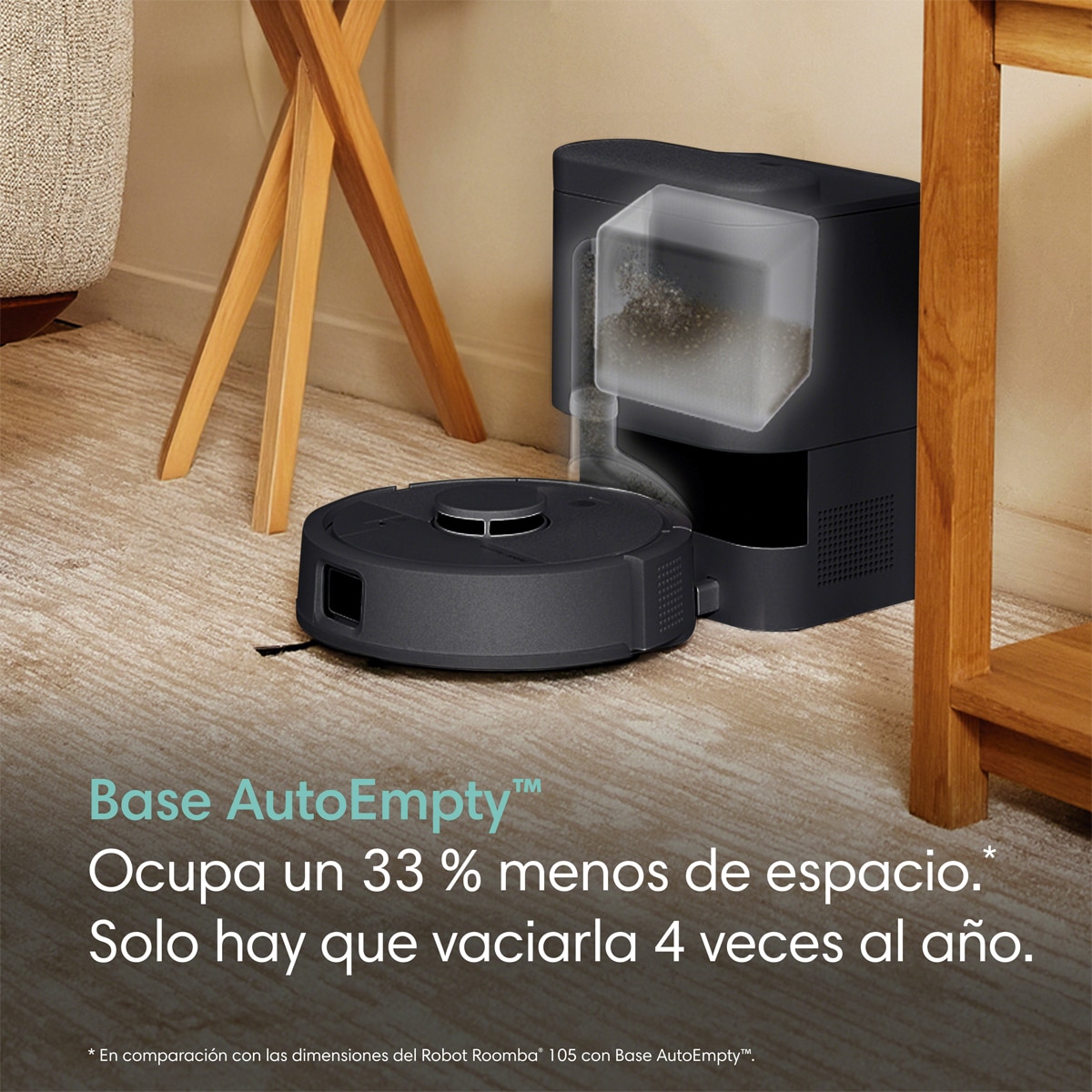 Robot aspirador Roomba® Mini con Base AutoEmpty™ con 90 días de autovaciado y 7.000 Pascales - Negro Negro-10
