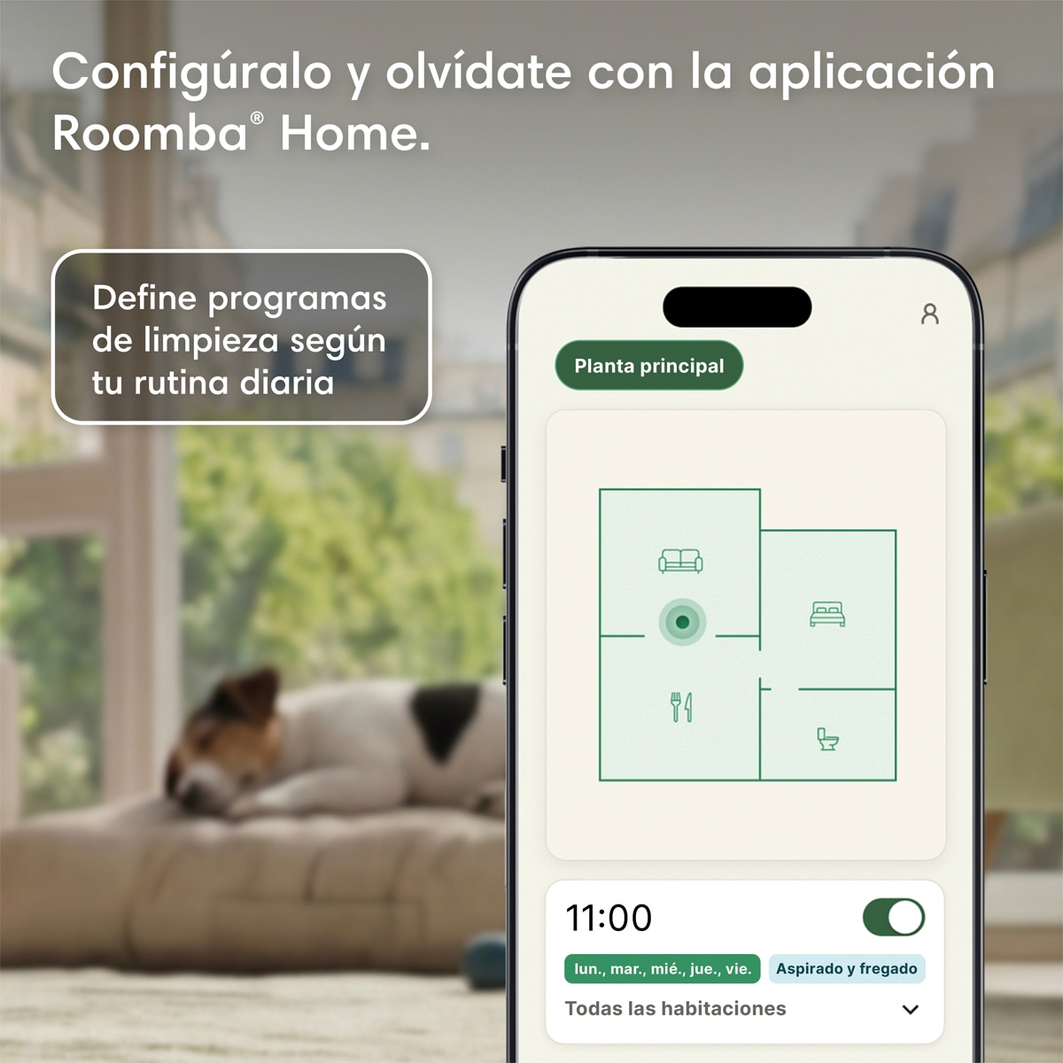 Robot aspirador y friegasuelos Roomba Plus 415 Combo y Base AutoWash multifunción, 20.000Pa, Mopas DualClean Elevables y secado con calor Blanco-7