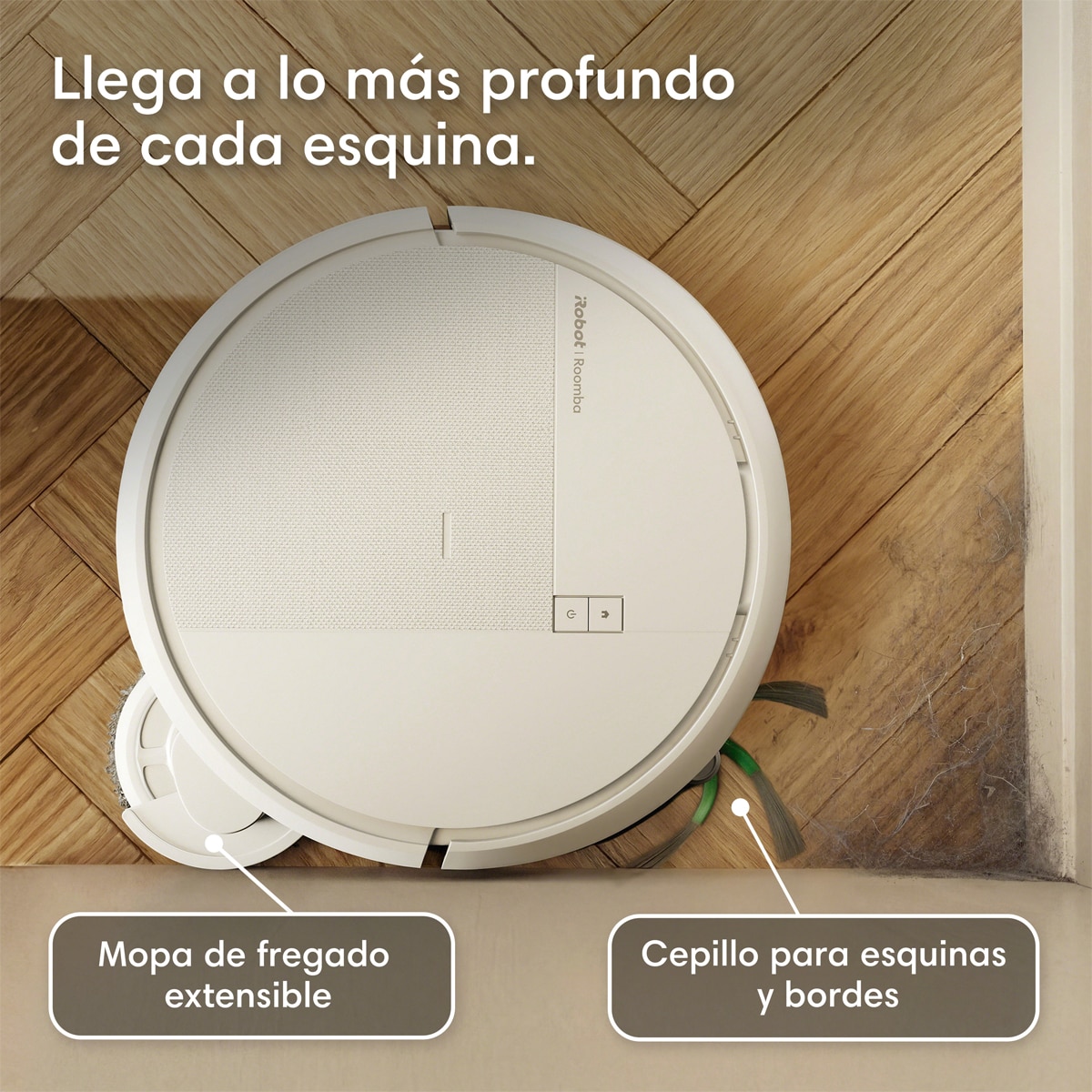 Robot aspirador y friegasuelos Roomba Plus 415 Combo y Base AutoWash multifunción, 20.000Pa, Mopas DualClean Elevables y secado con calor Blanco-8