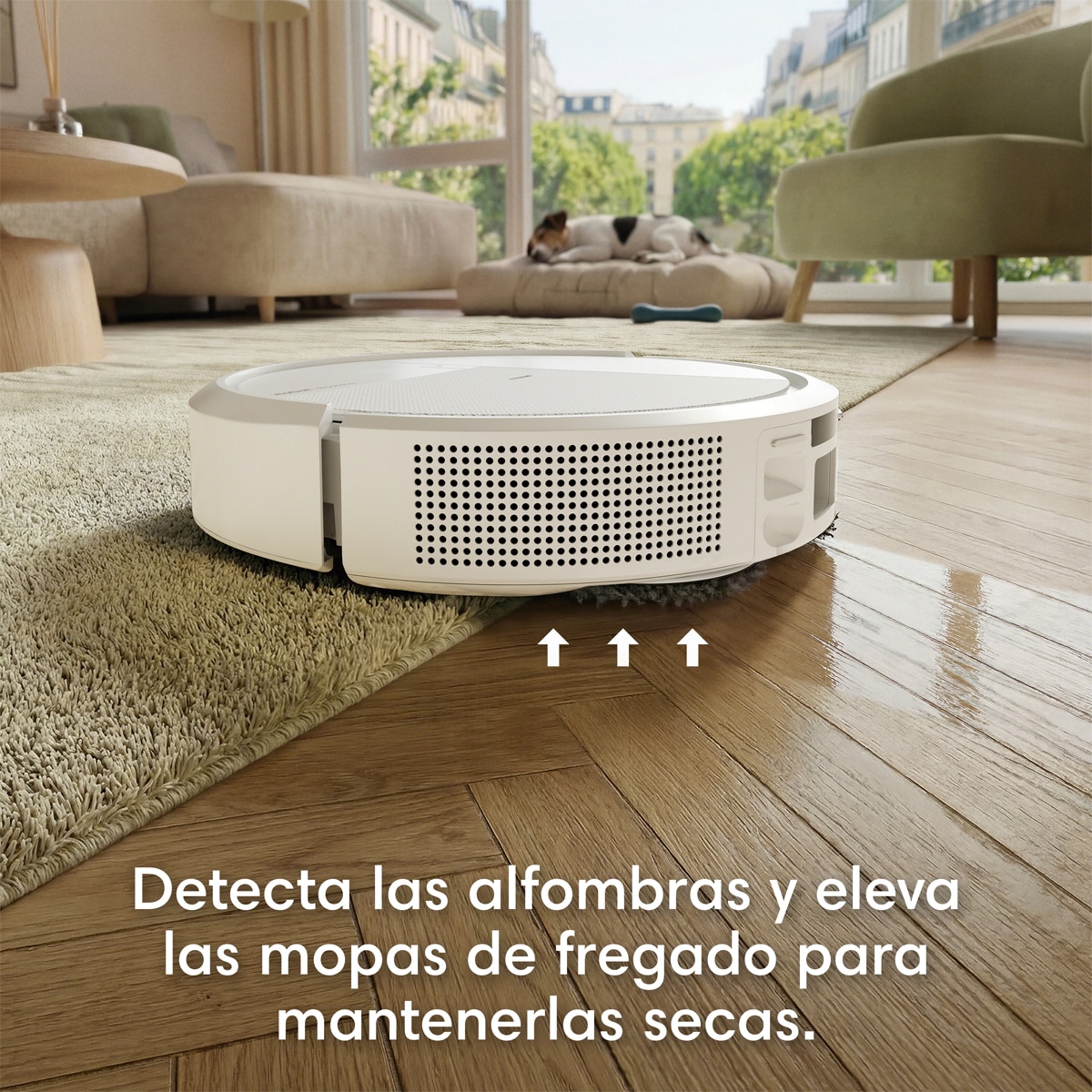 Robot aspirador y friegasuelos Roomba Plus 415 Combo y Base AutoWash multifunción, 20.000Pa, Mopas DualClean Elevables y secado con calor Blanco-9