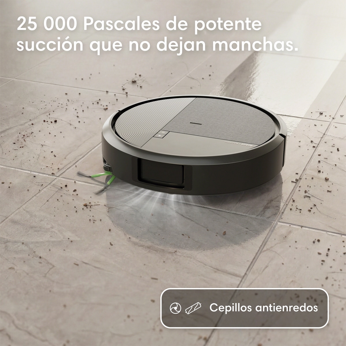 Robot aspirador y friegasuelos Roomba® Plus 575 Combo Base AutoWash multifunción, 25.000Pa, Lava y seca con calor, IA PrecisionVision™ Negros-3