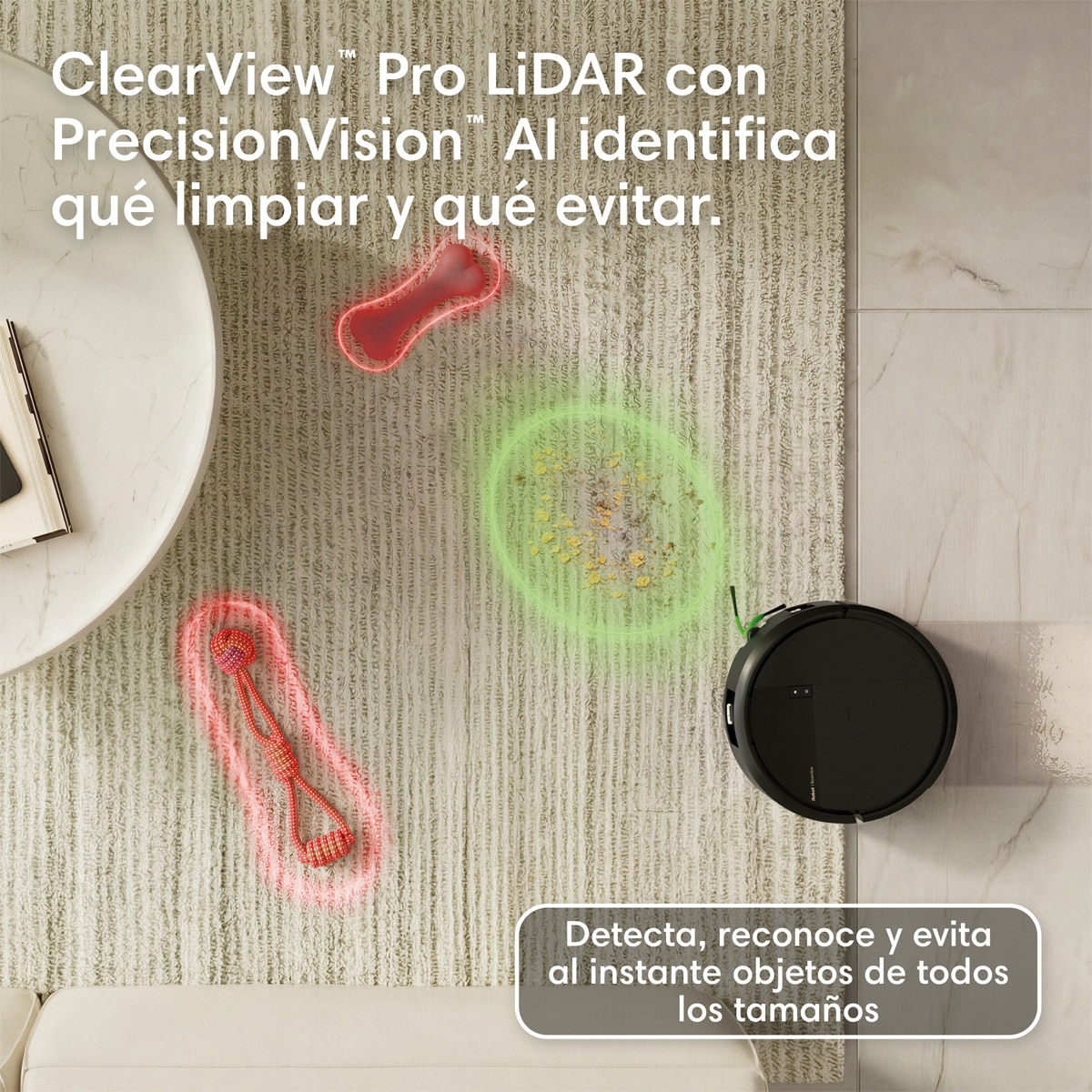 Robot aspirador y friegasuelos Roomba® Plus 575 Combo Base AutoWash multifunción, 25.000Pa, Lava y seca con calor, IA PrecisionVision™ Negros-7