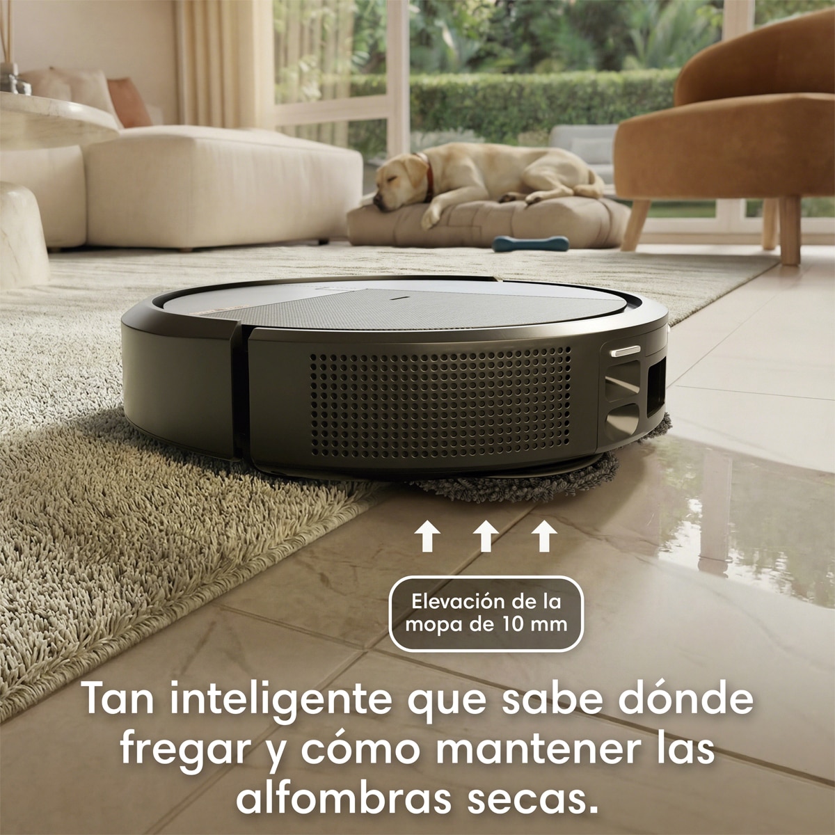 Robot aspirador y friegasuelos Roomba® Plus 575 Combo Base AutoWash multifunción, 25.000Pa, Lava y seca con calor, IA PrecisionVision™ Negros-10
