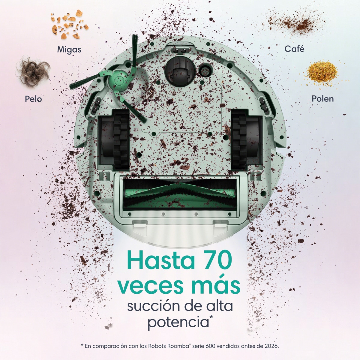 Robot aspirador Roomba® Mini con Base AutoEmpty™ con 90 días de autovaciado y 7.000 Pascales - Verde Verde-7