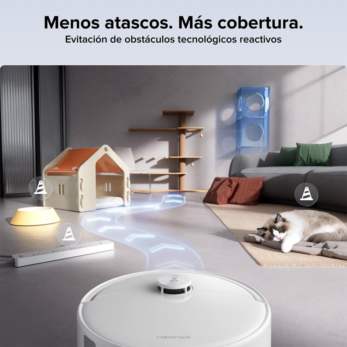 Imagen 8 de Robot aspirador y friegasuelos Roborock Qrevo 2 ProX con función de mapeo automático - Blanco Blanco