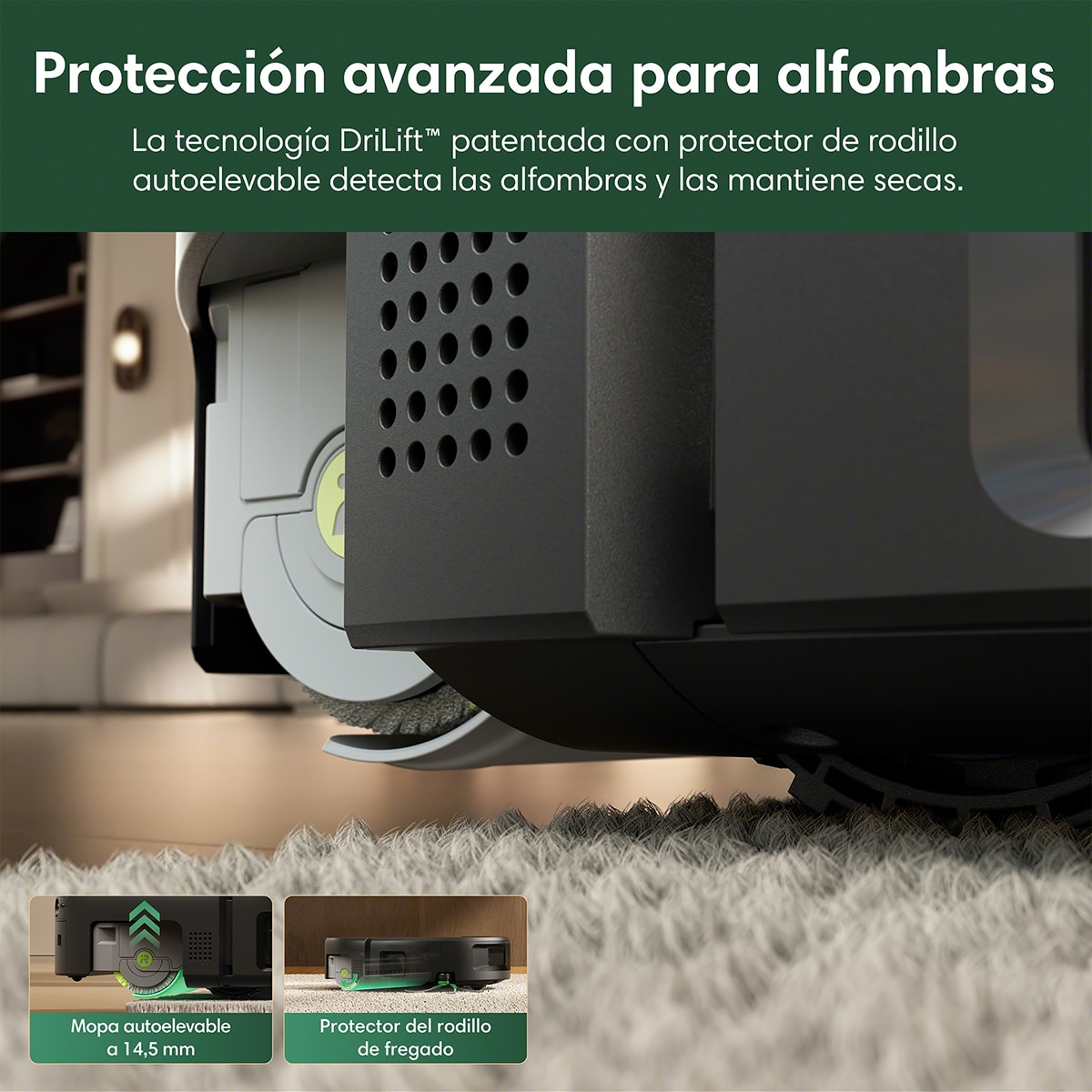 Robot aspirador y friegasuelos Roomba® 876 Combo + Base AutoWash™ con limpieza con vapor y 35.000 Pascales - Negro Negro-9