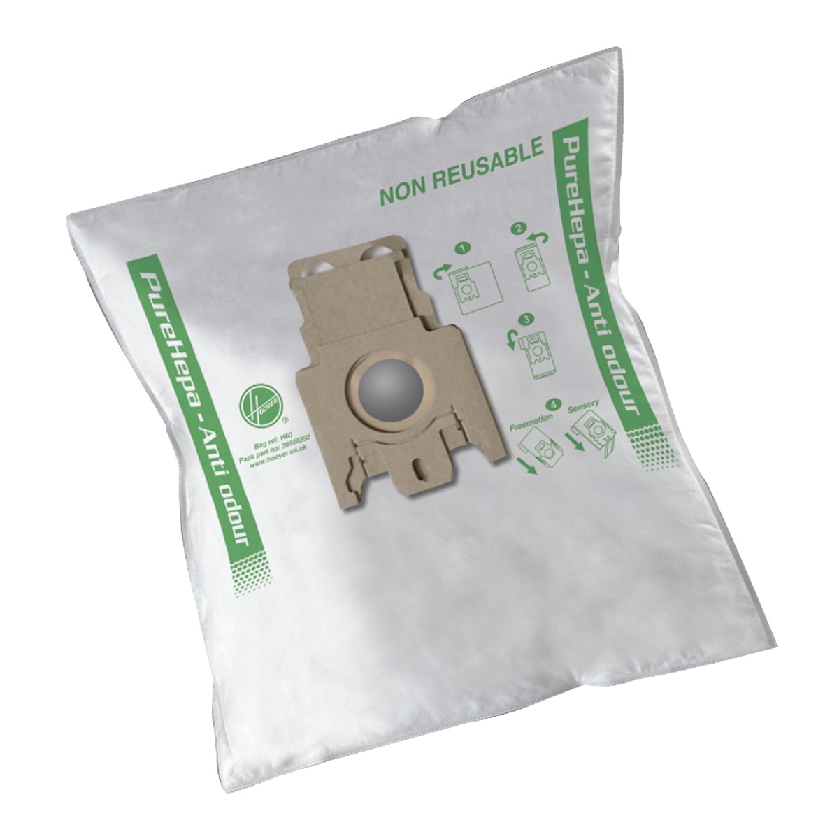 Imagen 0 de Pack de 4 bolsas para aspiradores Hoover modelo Pure Hepa H60