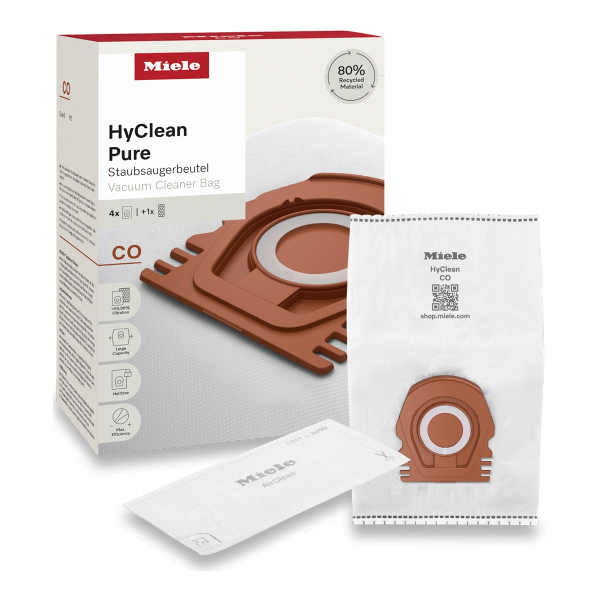 Imagem 0 de Sacos de Aspirador Miele CO HyClean Pure - 4 Unidades