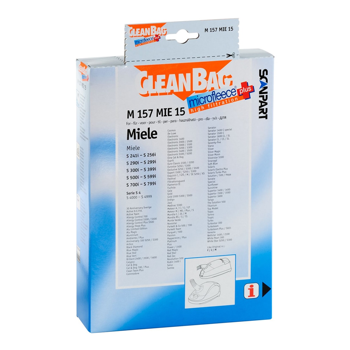 Bolsa de aspiración universal Cleanbag M157MIE15 2