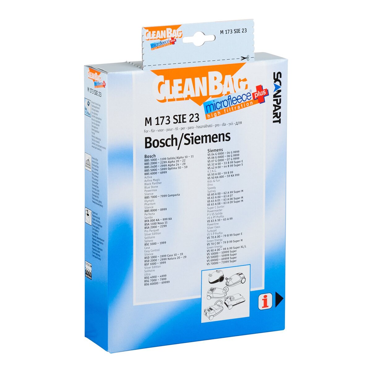 Bolsa de aspiración universal Cleanbag M173MIE23 2