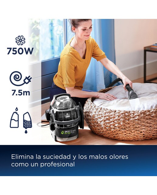 Aspirador quitamanchas para tapicerías Bissell Pet Pro Plus 37252 con manguera hydrorinse Verde / Negro-3