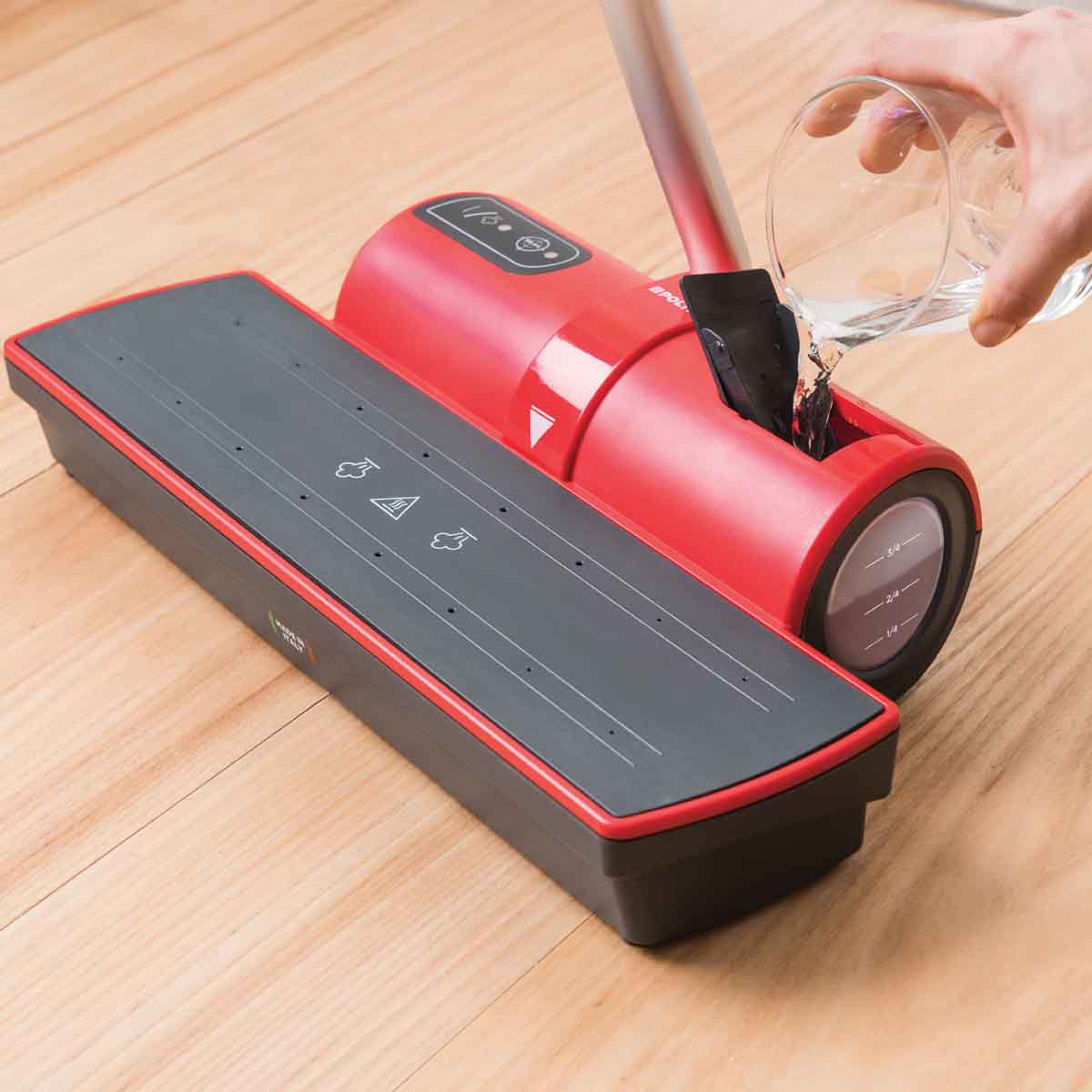 Mopa de vapor Polti Mopyy Red, recoge y elimina virus, gérmenes y bacterias - Rojo Rojo-8