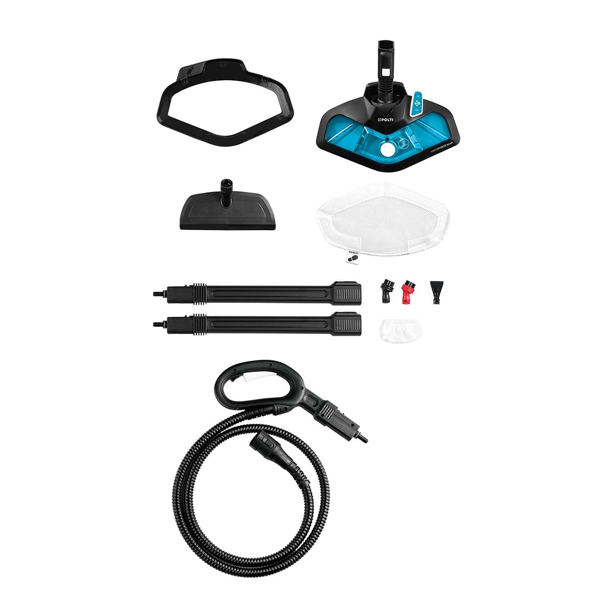 Vaporetto Polti Smart 100 B con cepillo Vaporforce, mata y elimina virus, gérmenes y bacterias Blanco / Azul-4