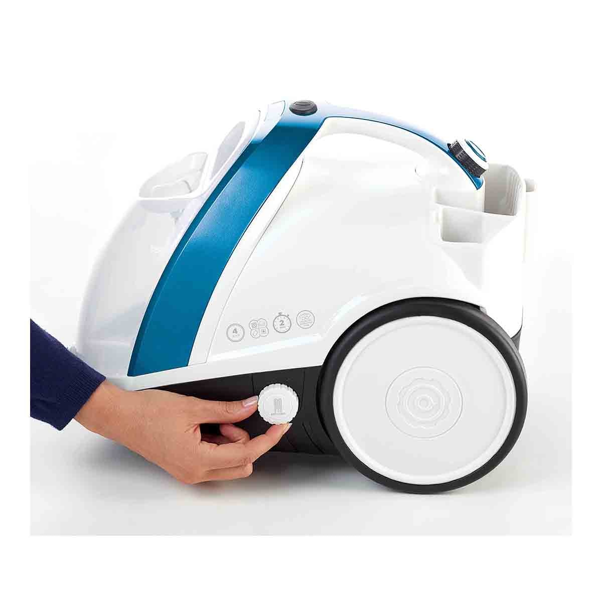 Vaporetto Polti Smart 100 B con cepillo Vaporforce, mata y elimina virus, gérmenes y bacterias Blanco / Azul-5