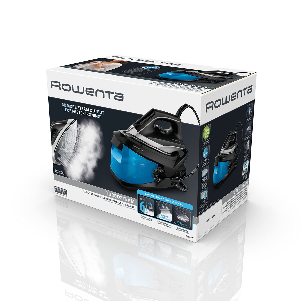 Centro de planchado Rowenta TurboSteam VR8320 6,5 bares, Golpe de 350 g/min, 1,7 L 10