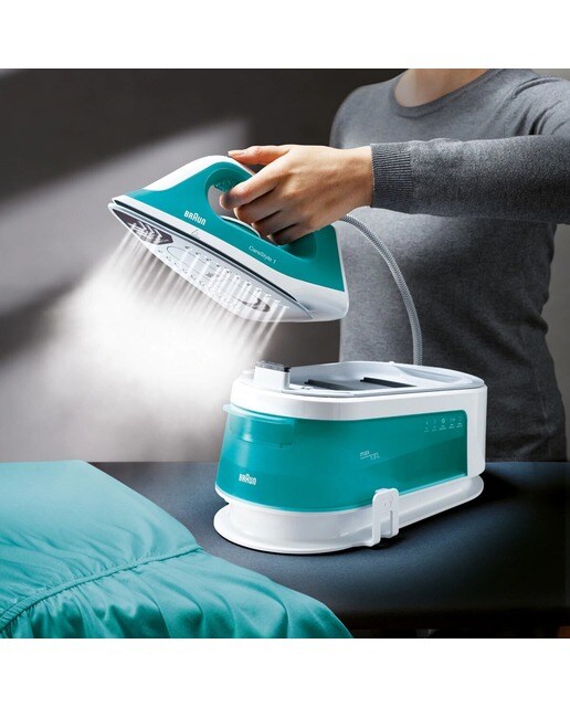 Centro de planchado Braun CareStyle 1 IS1013GR con suela FreeGlide3D Blanco / Verde-3