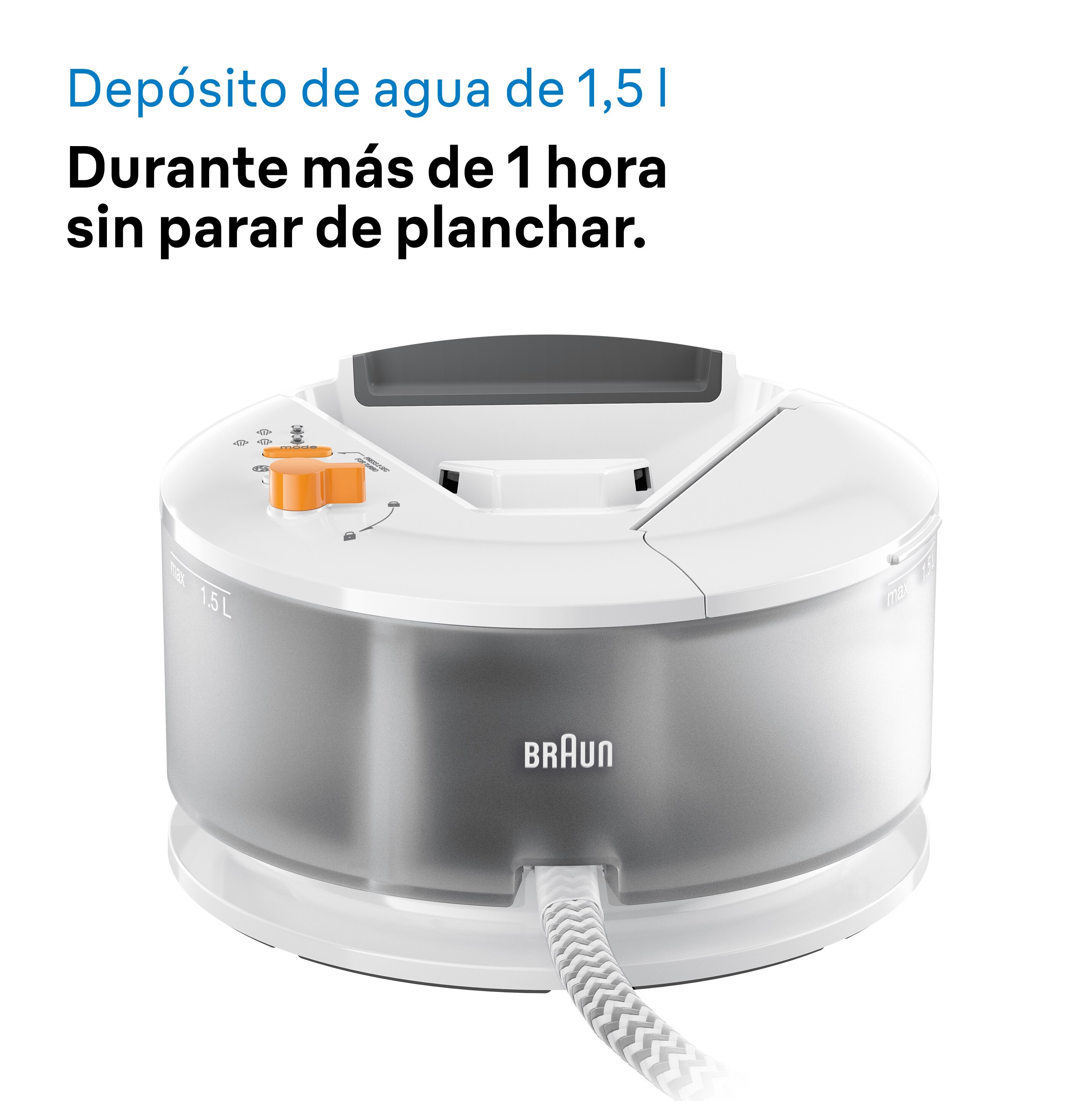 Centro de planchado Braun CareStyle Compact IS2132WH con tecnología DoubleSteam Blanco-5