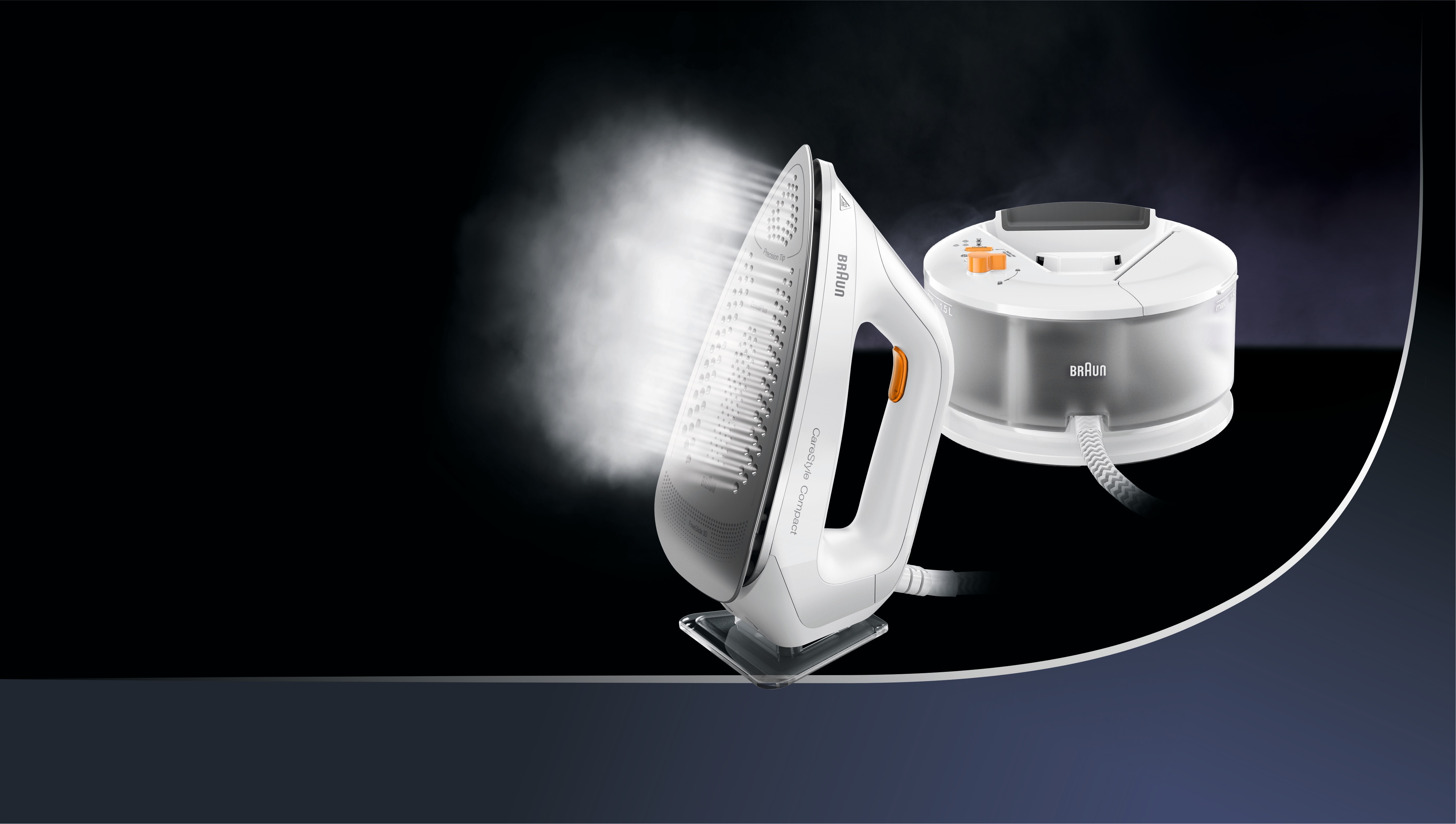 Centro de planchado Braun CareStyle Compact IS2132WH con tecnología DoubleSteam Blanco-11
