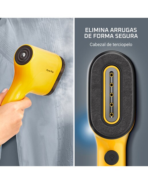 Plancha vertical Rowenta Pure Pop con almohadilla reversible Amarillo-5