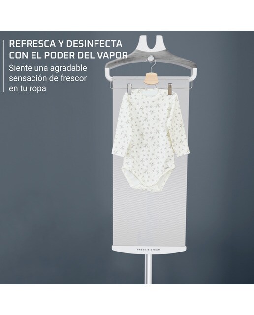 Centro de planchado vertical Rowenta Pro Style Care IS8470 con sistema Press & Steam Blanco / Plateado-5