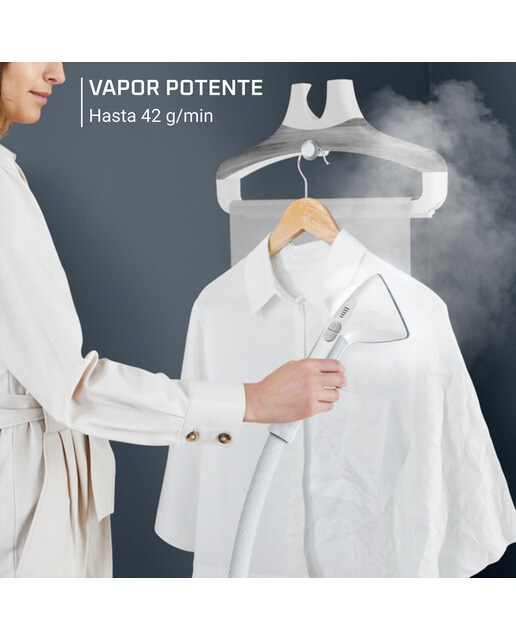 Centro de planchado vertical Rowenta Pro Style Care IS8470 con sistema Press & Steam Blanco / Plateado-6