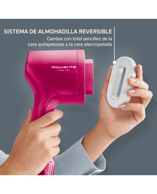 Cepillo de vapor vertical Rowenta Pure Pop higieniza y plancha - Rosa Rosa-5