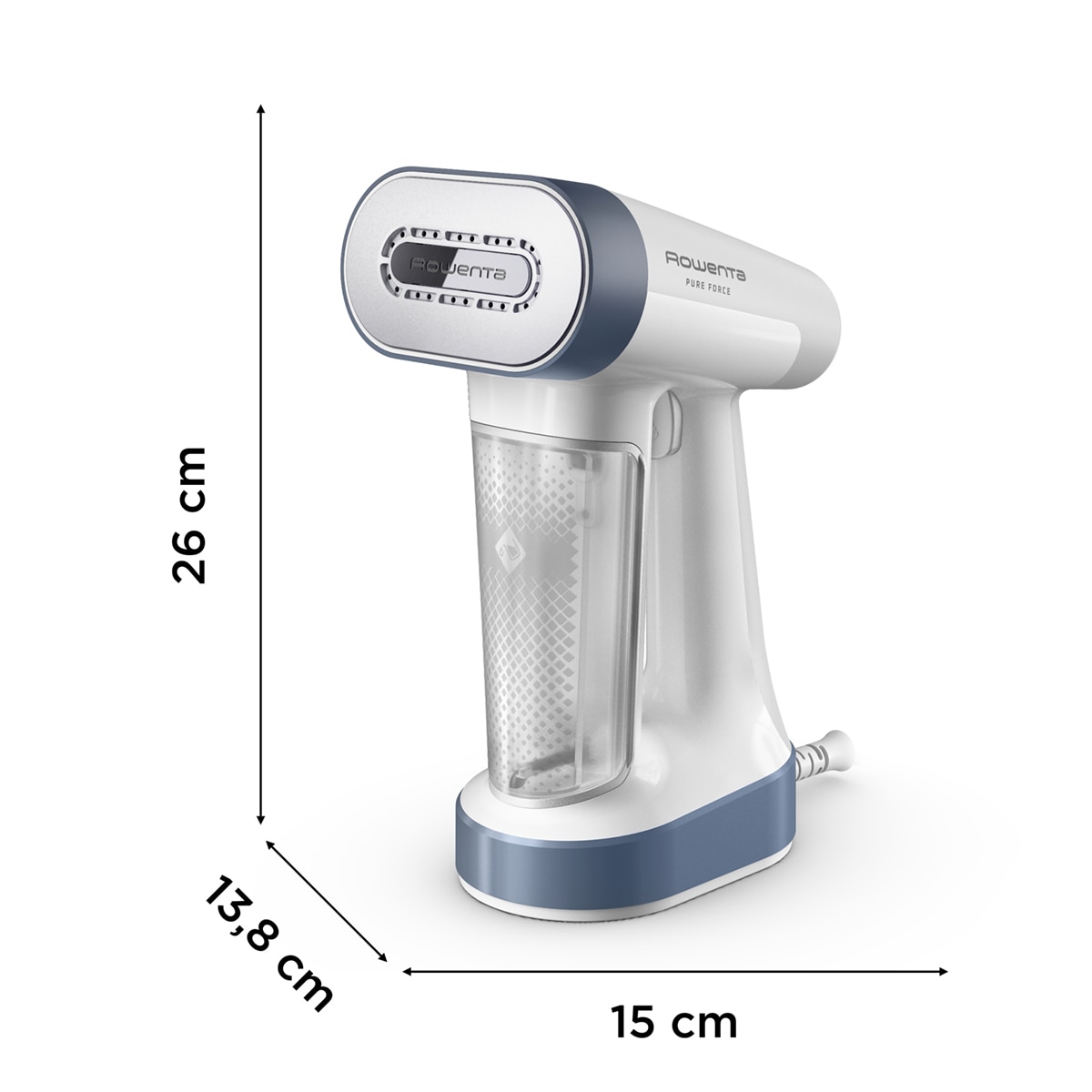 Plancha vertical Rowenta Pure Force 2 en 1 Uso vertical/horizontal, 180 ml Blanco-3