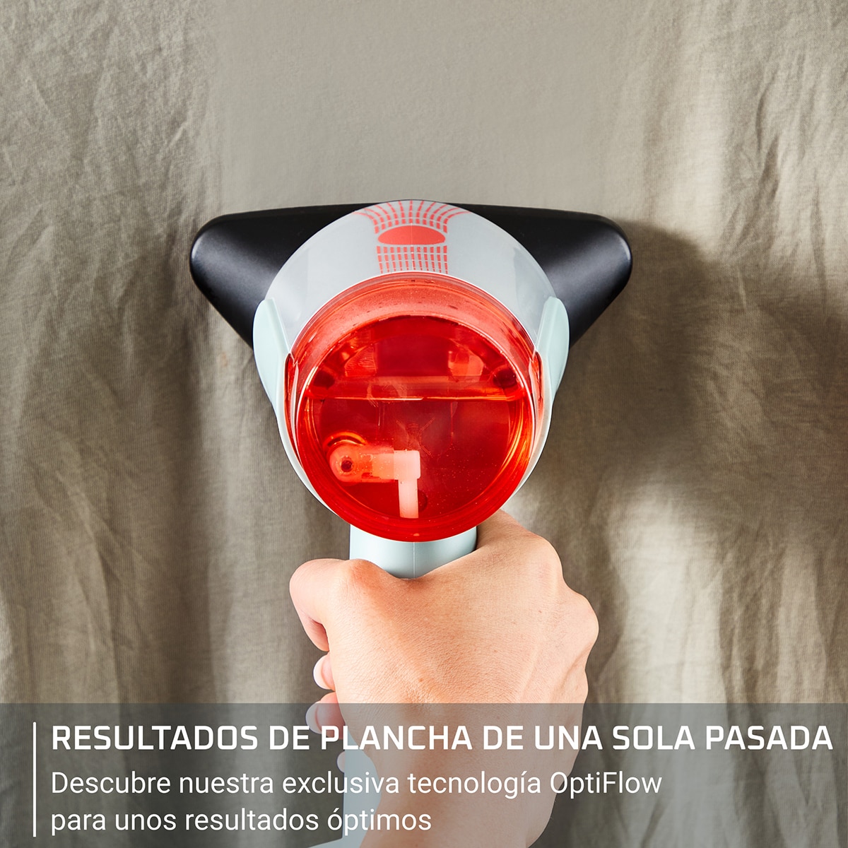 Plancha vertical Rowenta AeroSteam Tecnología OptiFlow combina el vapor y la succión para elimanar arrugas Eucalipto-4