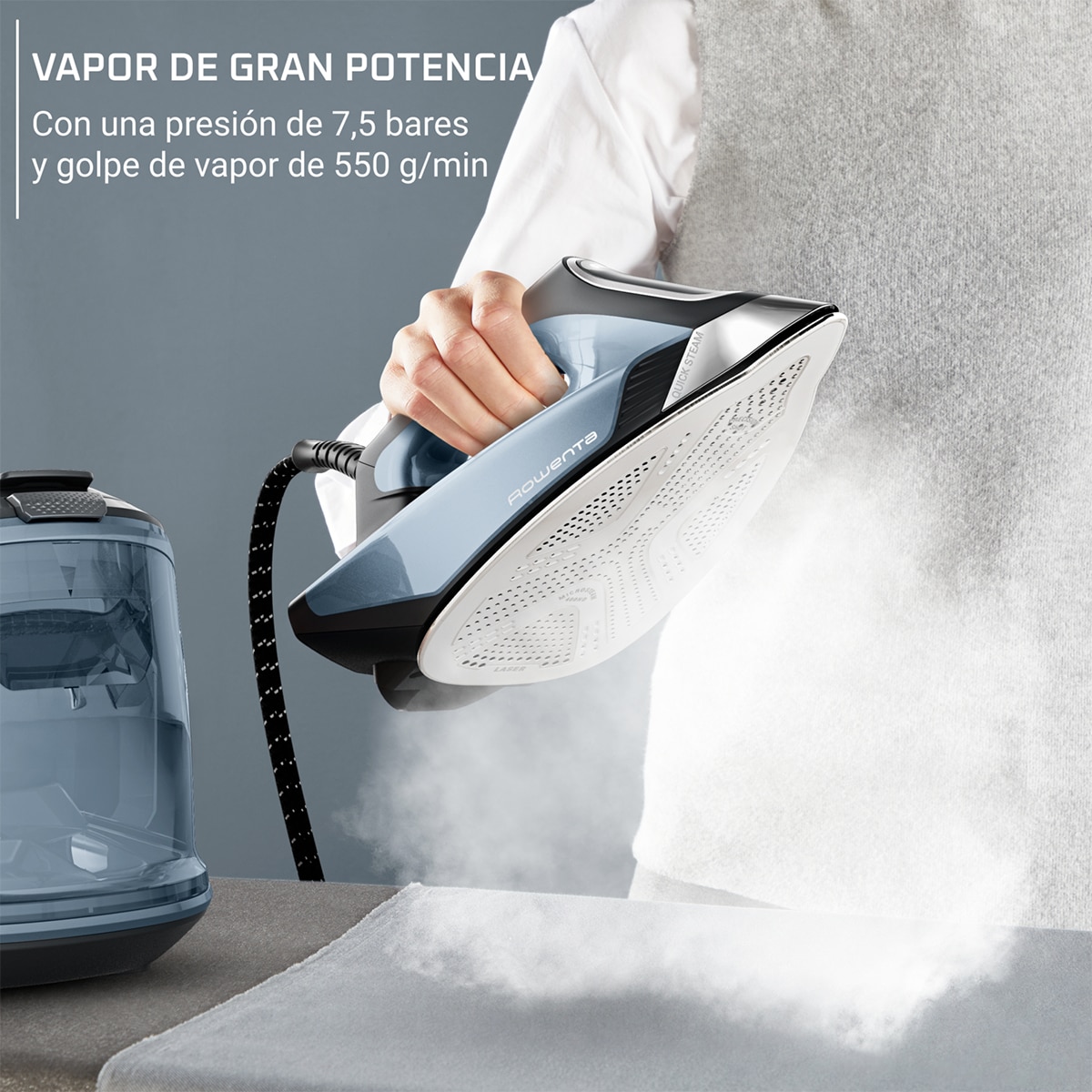 Centro de planchado Rowenta VR9031 Pro 500 con Tecnología QuickSteam Negro / Beige-4