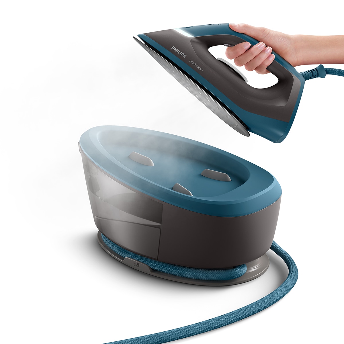 Centro de Planchado Philips Compacto 6 bar golpe de 130g/min Azul-5